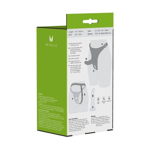 Страпон с 2 сменными насадками Double Tip Strap On - Me You Us - купить с доставкой в Пензе