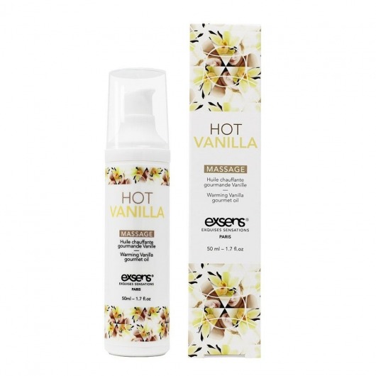 Разогревающее массажное масло с ароматом ванили Gourmet Hot Vanilla - 50 мл. - Exsens - купить с доставкой в Пензе