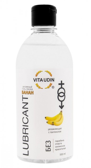 Интимный гель-смазка на водной основе VITA UDIN с ароматом банана - 500 мл. - VITA UDIN - купить с доставкой в Пензе