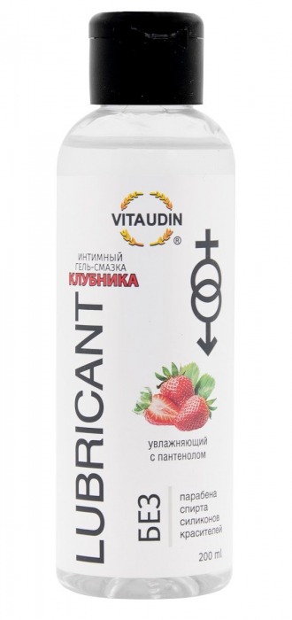 Интимный гель-смазка на водной основе VITA UDIN с ароматом клубники - 200 мл. - VITA UDIN - купить с доставкой в Пензе