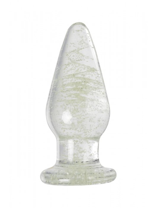 Прозрачная, светящаяся в темноте анальная втулка - 9,8 см. - Sexus