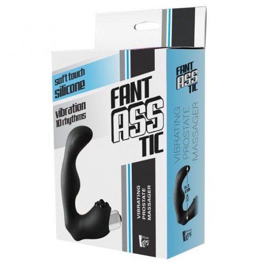 Черный вибромассажер простаты FantASStic Vibrating Prostate Massager - 11,3 см. - Dream Toys - в Пензе купить с доставкой