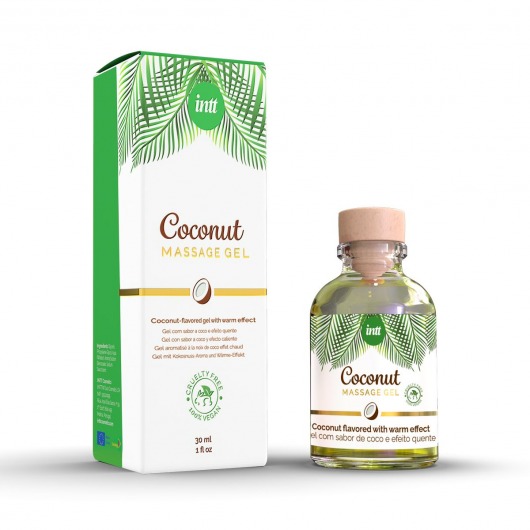 Массажный гель с ароматом кокоса Coconut - 30 мл. - INTT - купить с доставкой в Пензе