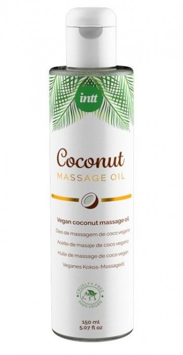 Массажное масло Vegan Coconut - 150 мл. - INTT - купить с доставкой в Пензе