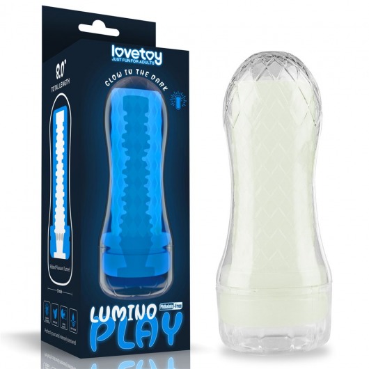 Светящийся в темноте мастурбатор Lumino Play Masturbator Ribbed - Lovetoy - в Пензе купить с доставкой
