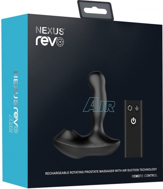 Черный вибратор-ротатор для стимуляции простаты Nexus Revo Air - Nexus Range - в Пензе купить с доставкой