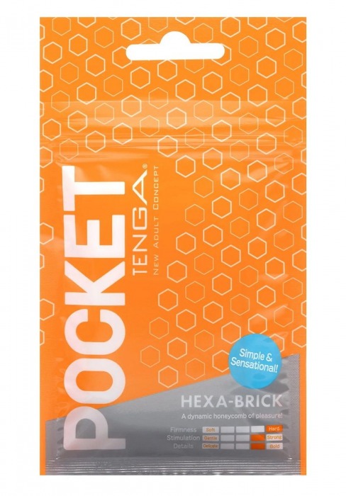 Карманный мастурбатор HEXA-BRICK - Tenga - в Пензе купить с доставкой