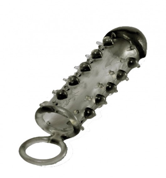 Дымчатая стимулирующая насадка с закрытой головкой SAMURAI PENIS SLEEVE BLACK - 14,5 см. - NMC - в Пензе купить с доставкой