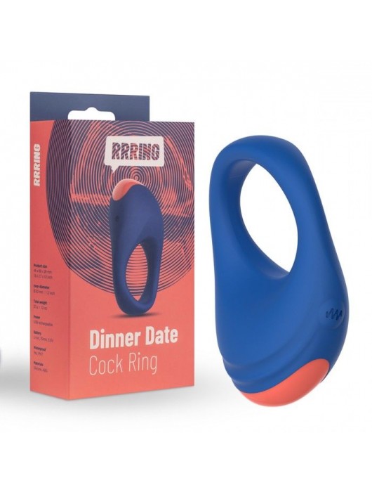 Синее эрекционное кольцо RRRING Dinner Date Cock Ring - FeelzToys - в Пензе купить с доставкой