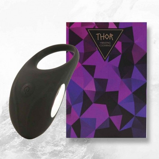 Черное эрекционное виброкольцо Thor Cockring - FeelzToys - в Пензе купить с доставкой