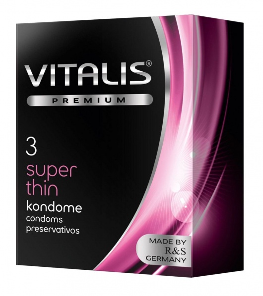 Ультратонкие презервативы VITALIS PREMIUM super thin - 3 шт. - Vitalis - купить с доставкой в Пензе