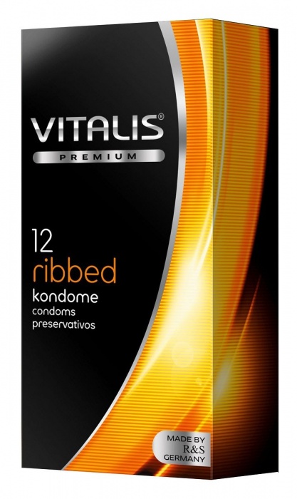 Ребристые презервативы VITALIS PREMIUM ribbed - 12 шт. - Vitalis - купить с доставкой в Пензе