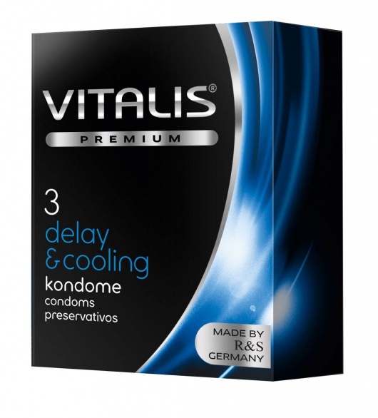 Презервативы VITALIS PREMIUM delay   cooling с охлаждающим эффектом - 3 шт. - Vitalis - купить с доставкой в Пензе