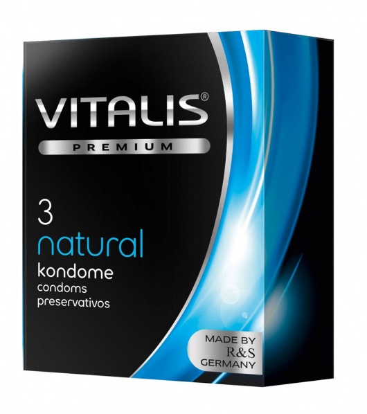 Классические презервативы VITALIS PREMIUM natural - 3 шт. - Vitalis - купить с доставкой в Пензе