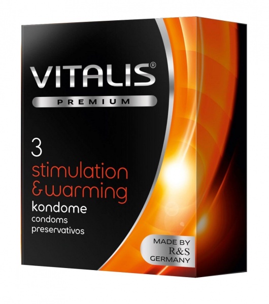 Презервативы VITALIS PREMIUM stimulation   warming с согревающим эффектом - 3 шт. - Vitalis - купить с доставкой в Пензе