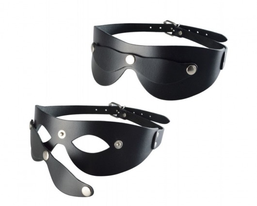 Черная кожаная маска  Новичок - Sitabella - купить с доставкой в Пензе