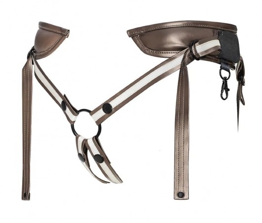 Бронзовый пояс для насадок Desirous Harness - Strap-on-me - купить с доставкой в Пензе