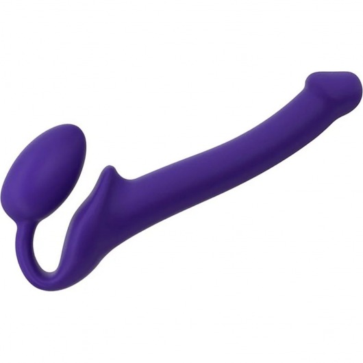 Фиолетовый безремневой страпон Silicone Bendable Strap-On - size S - Strap-on-me - купить с доставкой в Пензе