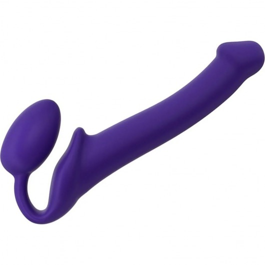 Фиолетовый безремневой страпон Silicone Bendable Strap-On - size M - Strap-on-me - купить с доставкой в Пензе