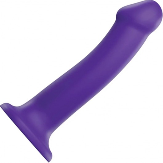 Фиолетовый фаллоимитатор-насадка Strap-On-Me Dildo Dual Density size L - 19 см. - Strap-on-me - купить с доставкой в Пензе