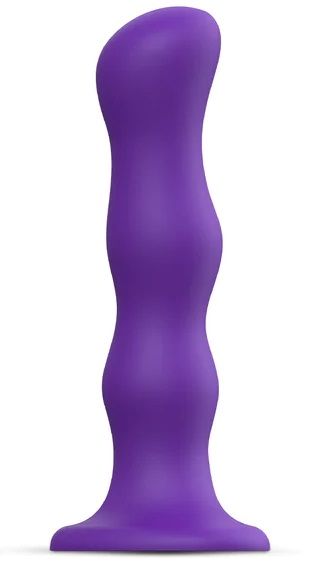 Фиолетовая насадка Strap-On-Me Dildo Geisha Balls size M - Strap-on-me - купить с доставкой в Пензе