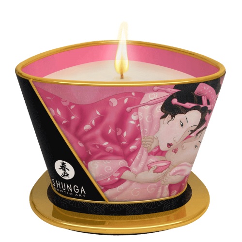 Массажная свеча Rose Petals с ароматом розы - 170 мл. - Shunga - купить с доставкой в Пензе
