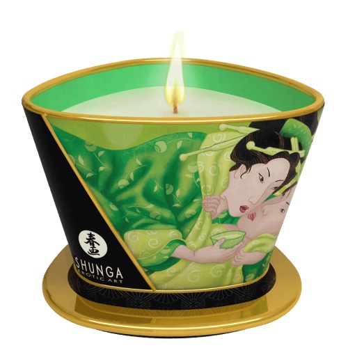Массажная свеча Exotic Green Tea с ароматом зелёного чая - 170 мл. - Shunga - купить с доставкой в Пензе