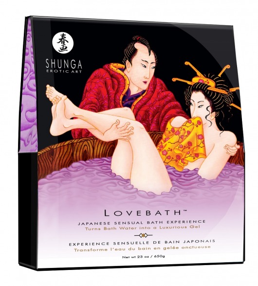 Соль для ванны Lovebath Sensual lotus, превращающая воду в гель - 650 гр. - Shunga - купить с доставкой в Пензе