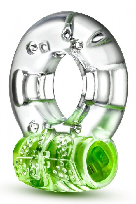 Зеленое эрекционное виброкольцо Arouser Vibrating C-Ring - Blush Novelties - в Пензе купить с доставкой