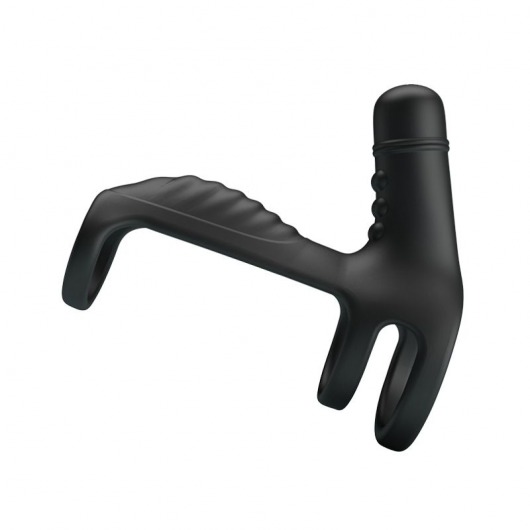Черная вибронасадка на пенис Vibrating Penis Sling - Baile - в Пензе купить с доставкой