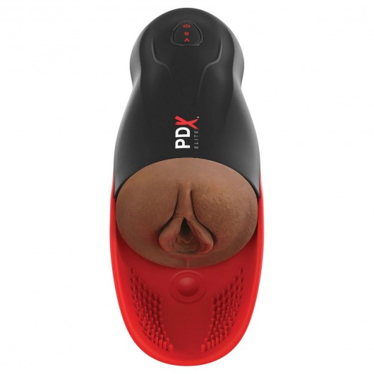 Коричневый мастурбатор-вагина с вибрацией Fuck-O-Matic 2 - Pipedream - в Пензе купить с доставкой