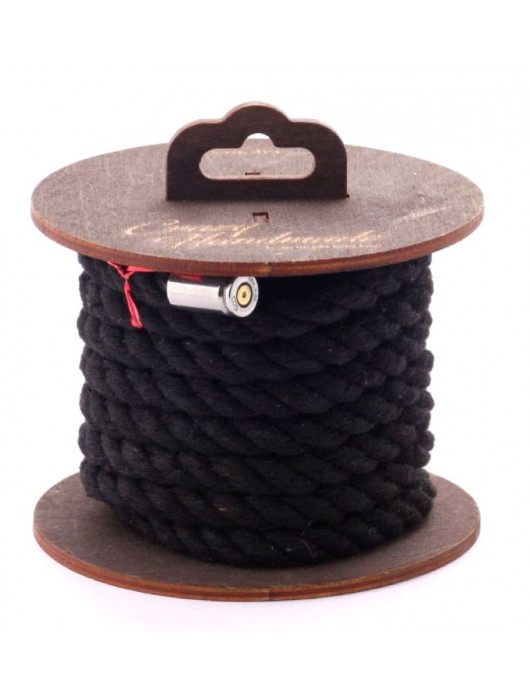 Черная хлопковая веревка для бондажа на катушке - 3 м. - Crazy Handmade - купить с доставкой в Пензе