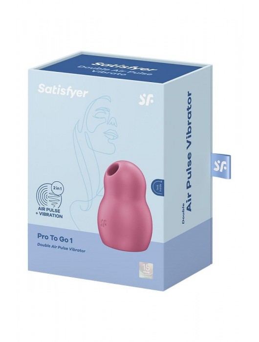 Малиновый вакуумный стимулятор клитора Satisfyer Pro To Go 1 - Satisfyer