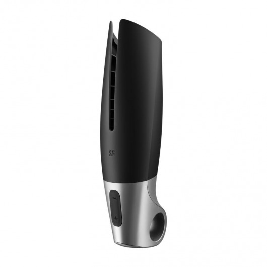Черный мастурбатор с вибрацией Power Masturbator - Satisfyer - в Пензе купить с доставкой