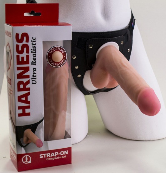 Страпон в подарочной упаковке: трусики с плугом и фаллоимитатор-насадка - 16 см. - LOVETOY (А-Полимер) - купить с доставкой в Пензе