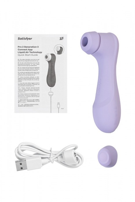 Сиреневый вакуумный стимулятор клитора Satisfyer Pro 2 Generation 3 с управлением через приложение - Satisfyer
