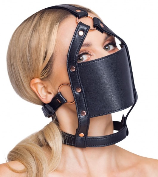 Черный намордник с кляпом-шаром Head Harness With A Gag - Orion - купить с доставкой в Пензе