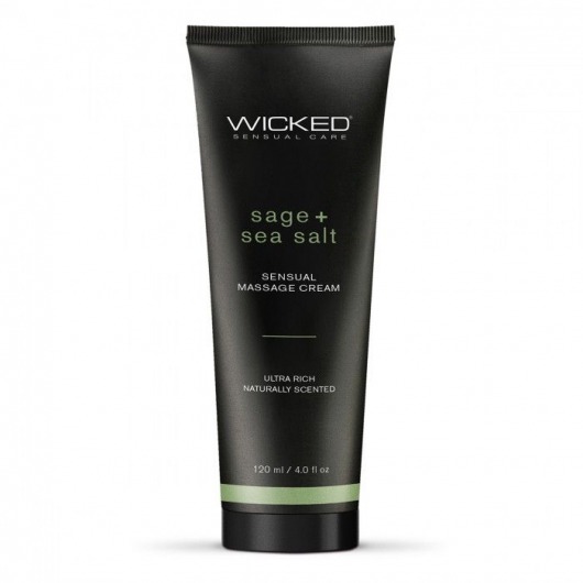 Массажный легкий крем WICKED Sage plus Sea Salt - 120 мл. - Wicked - купить с доставкой в Пензе