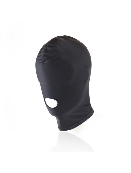 Черный текстильный шлем с прорезью для рта - Notabu - купить с доставкой в Пензе