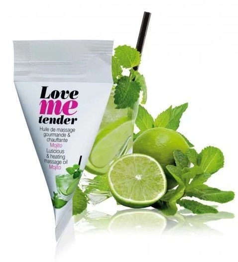 Съедобное согревающее массажное масло Love Me Tender Mojito с ароматом мохито - 10 мл. - Love to Love - купить с доставкой в Пензе