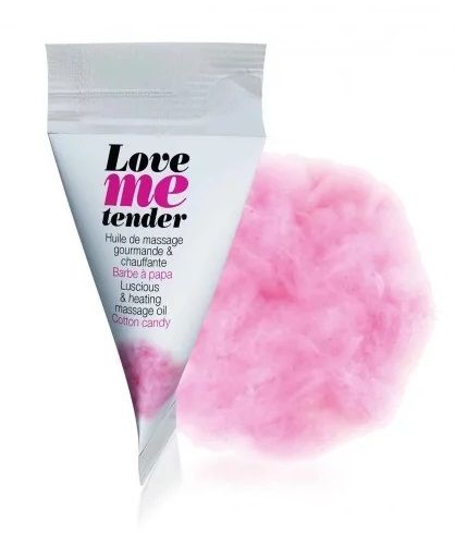 Съедобное согревающее массажное масло Love Me Tender Cotton Candy с ароматом сладкой ваты - 10 мл. - Love to Love - купить с доставкой в Пензе