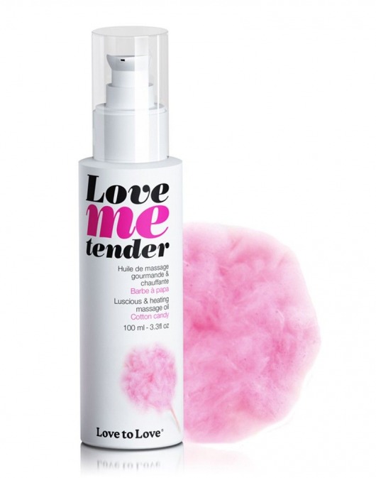 Съедобное согревающее массажное масло Love Me Tender Cotton Candy с ароматом сладкой ваты - 100 мл. - Love to Love - купить с доставкой в Пензе