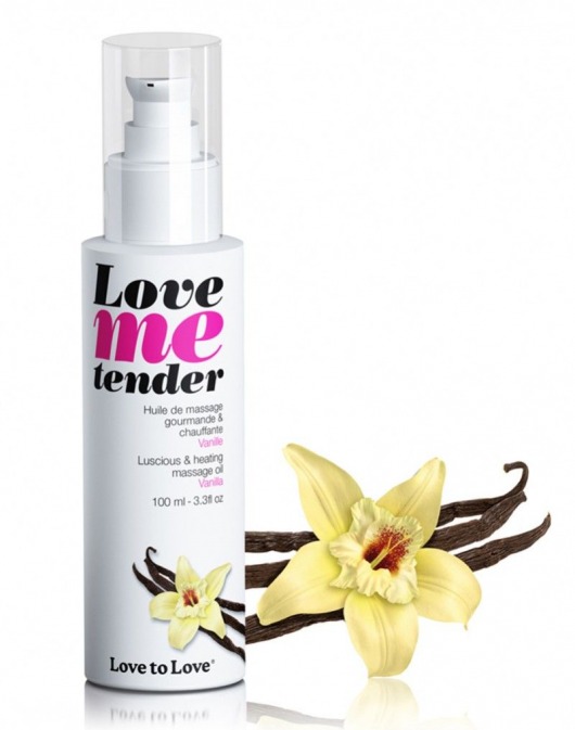 Съедобное согревающее массажное масло Love Me Tender Vanilla с ароматом ванили - 100 мл. - Love to Love - купить с доставкой в Пензе