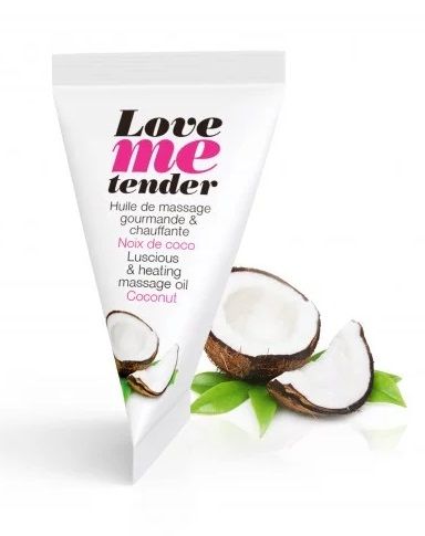 Съедобное согревающее массажное масло Love Me Tender Cocos с ароматом кокоса - 10 мл. - Love to Love - купить с доставкой в Пензе