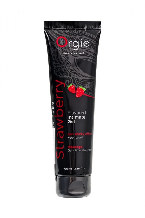 Интимный гель на водной основе Lube Tube Strawberry с клубничным вкусом - 100 мл. - ORGIE - купить с доставкой в Пензе