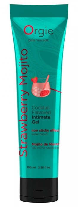Съедобный интимный гель Orgie Lube Tube Cocktail Strawberry Mojito - 100 мл. - ORGIE - купить с доставкой в Пензе
