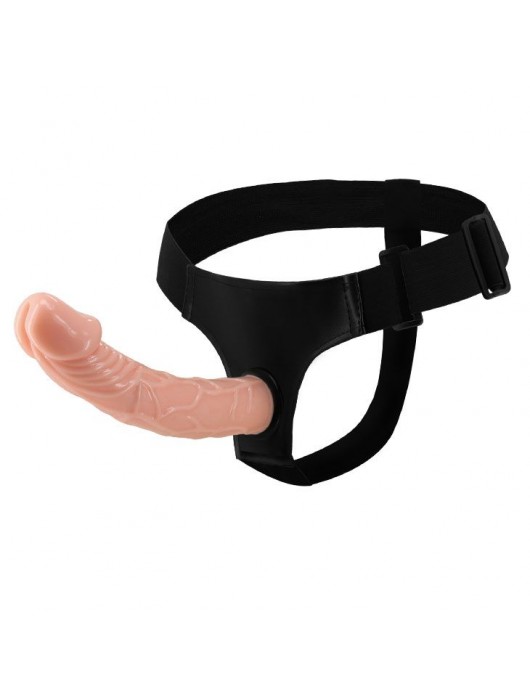 Гладкий фаллоимитатор с крупной головкой на ремешках - 19,7 см. - Baile - купить с доставкой в Пензе