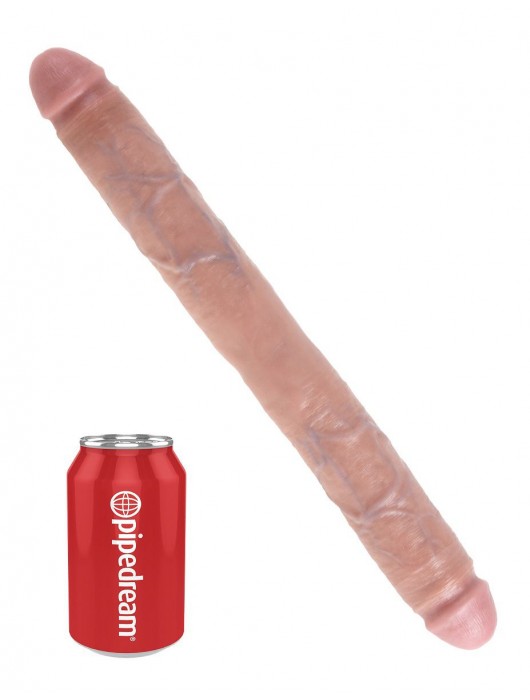 Телесный двусторонний фаллоимитатор 16  Thick Double Dildo - 40,6 см. - Pipedream