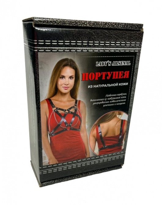 Портупея из натуральной кожи с цепочками - БДСМ Арсенал - купить с доставкой в Пензе