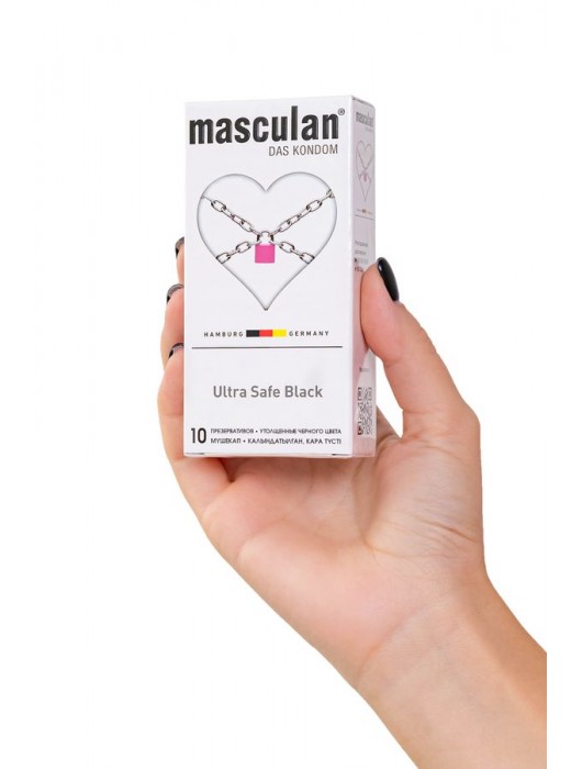 Ультрапрочные презервативы Masculan Ultra Safe Black - 10 шт. - Masculan - купить с доставкой в Пензе